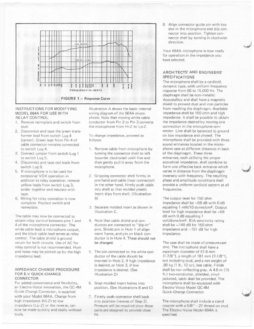 Electro-Voice 664A manual 