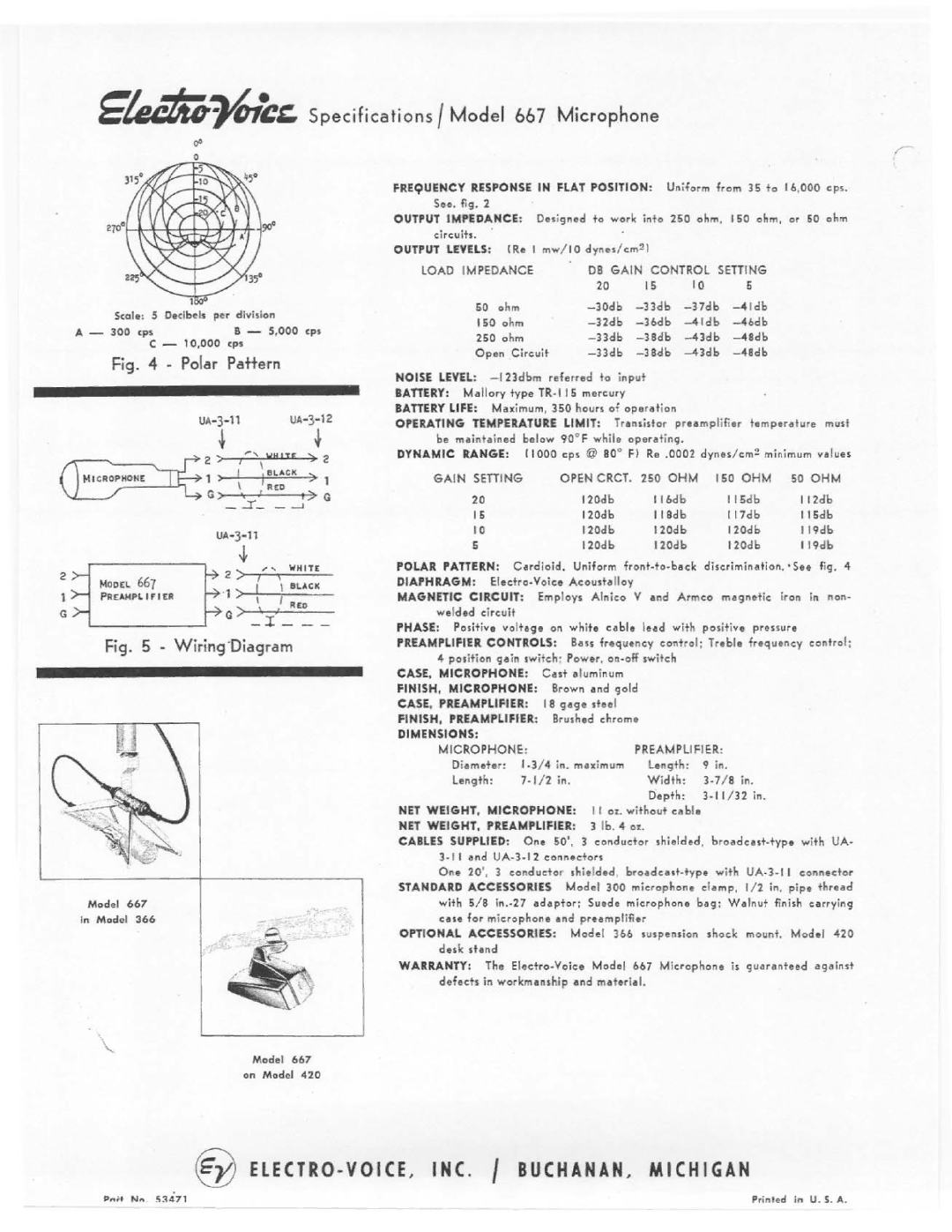 Electro-Voice 667 manual 