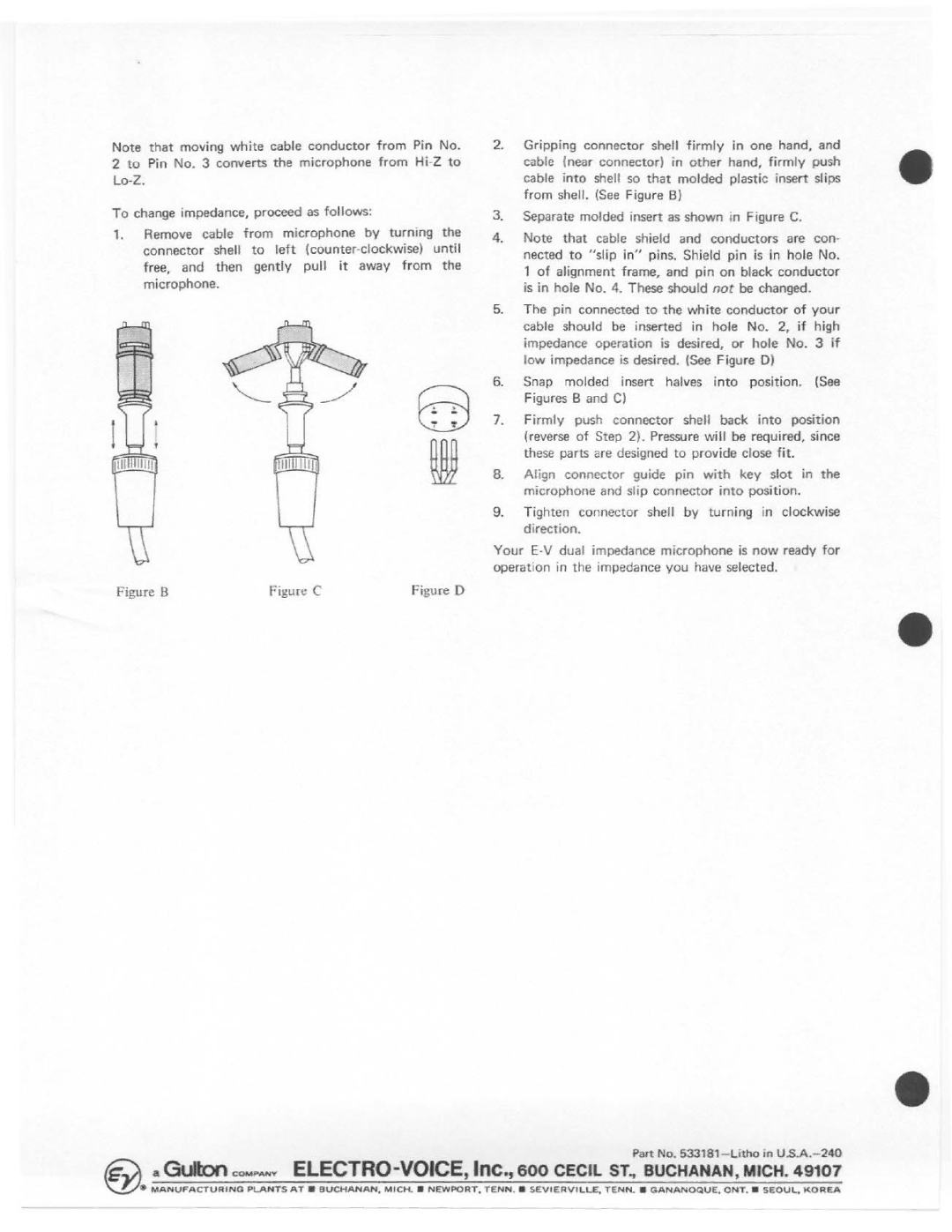 Electro-Voice 674 manual 