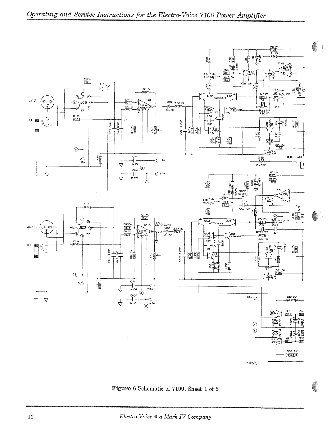 Electro-Voice 7100 manual 