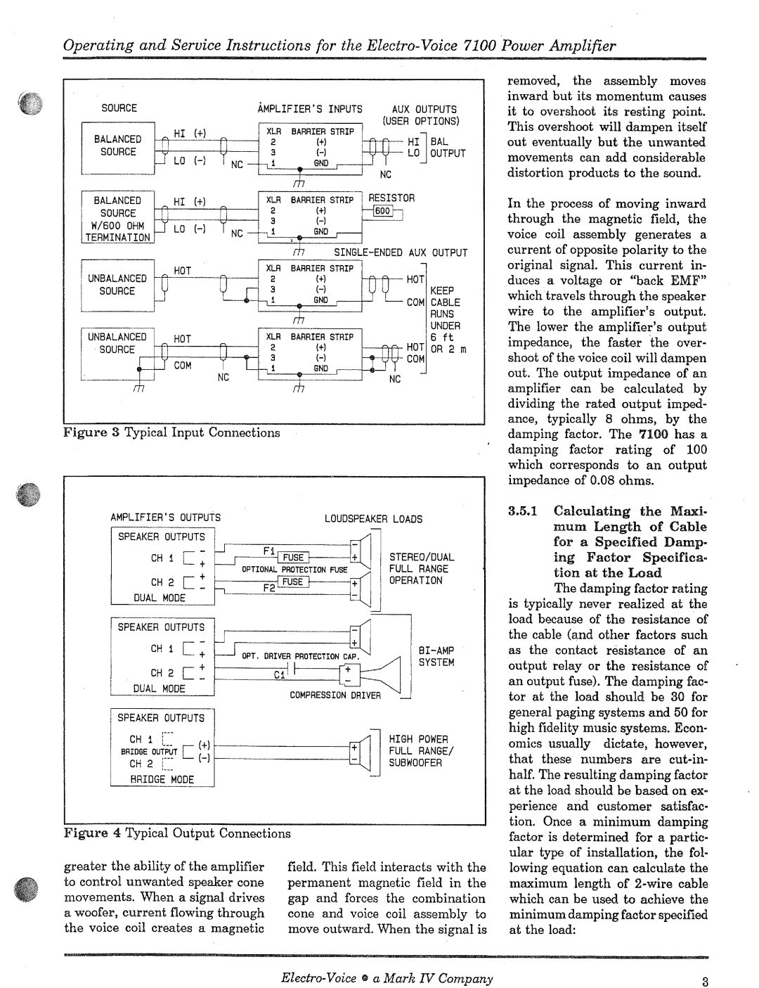 Electro-Voice 7100 manual 