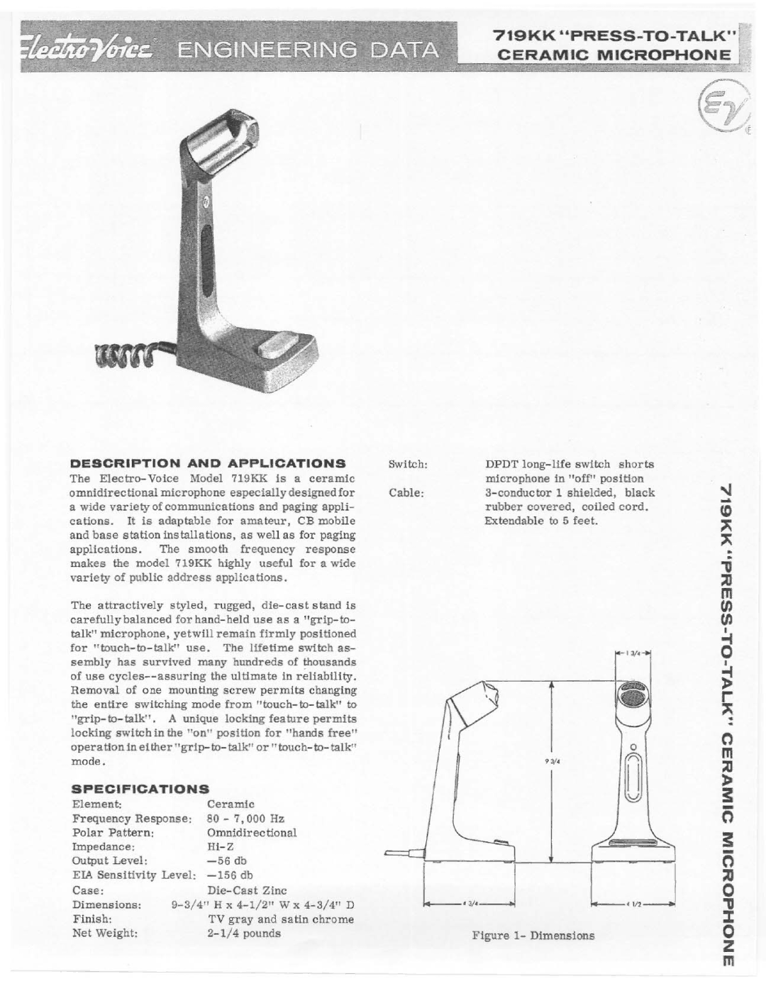 Electro-Voice 719KK manual 