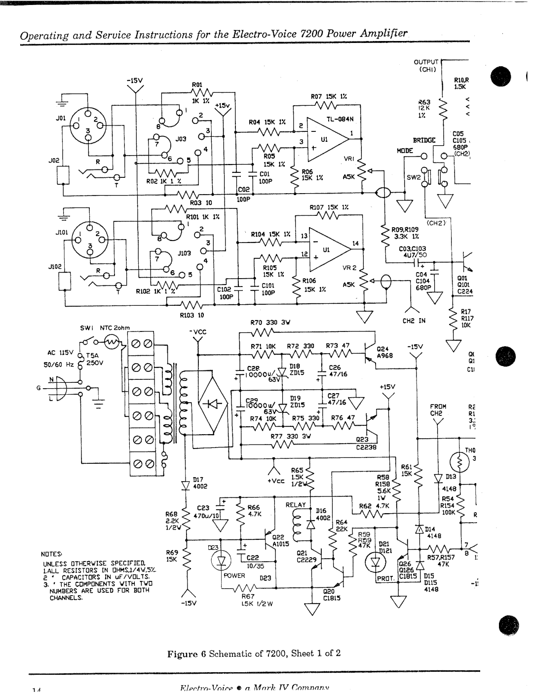 Electro-Voice 7200 manual 