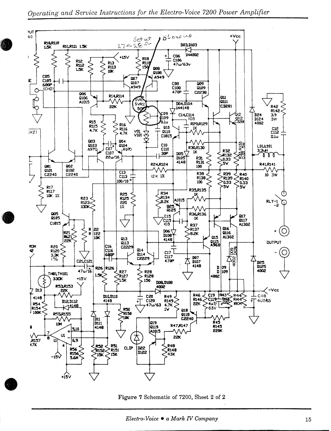 Electro-Voice 7200 manual 