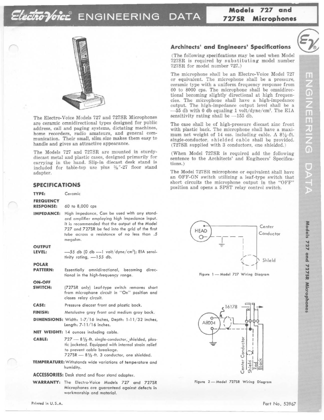 Electro-Voice 727SR manual 