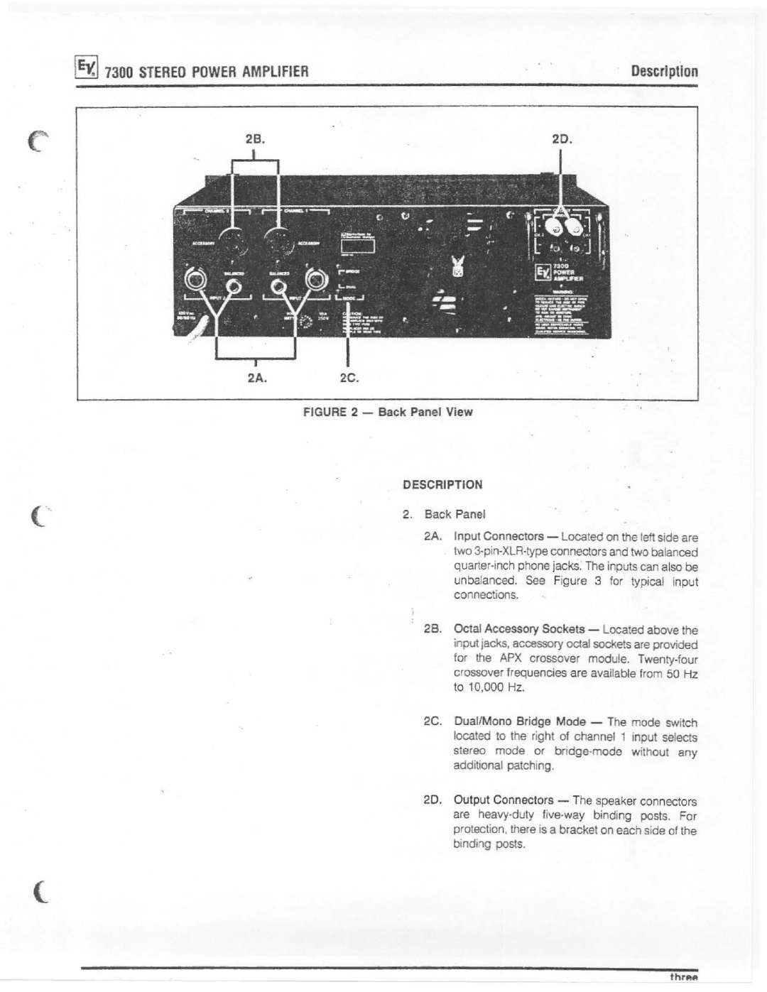 Electro-Voice 7300 manual 