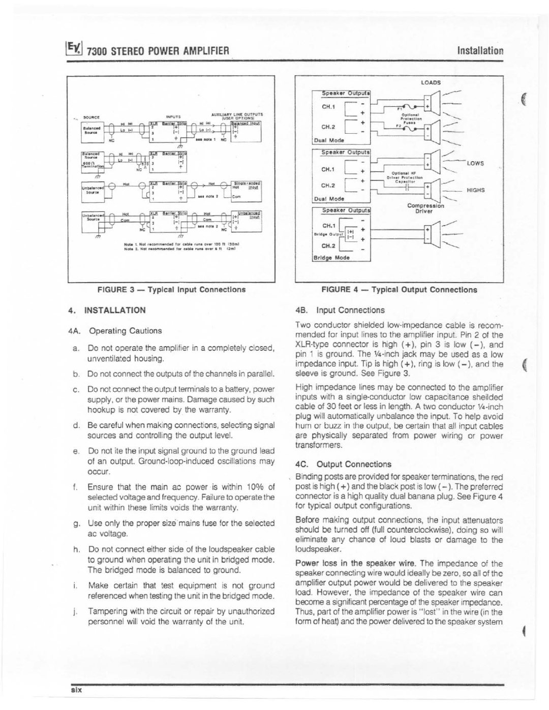 Electro-Voice 7300 manual 