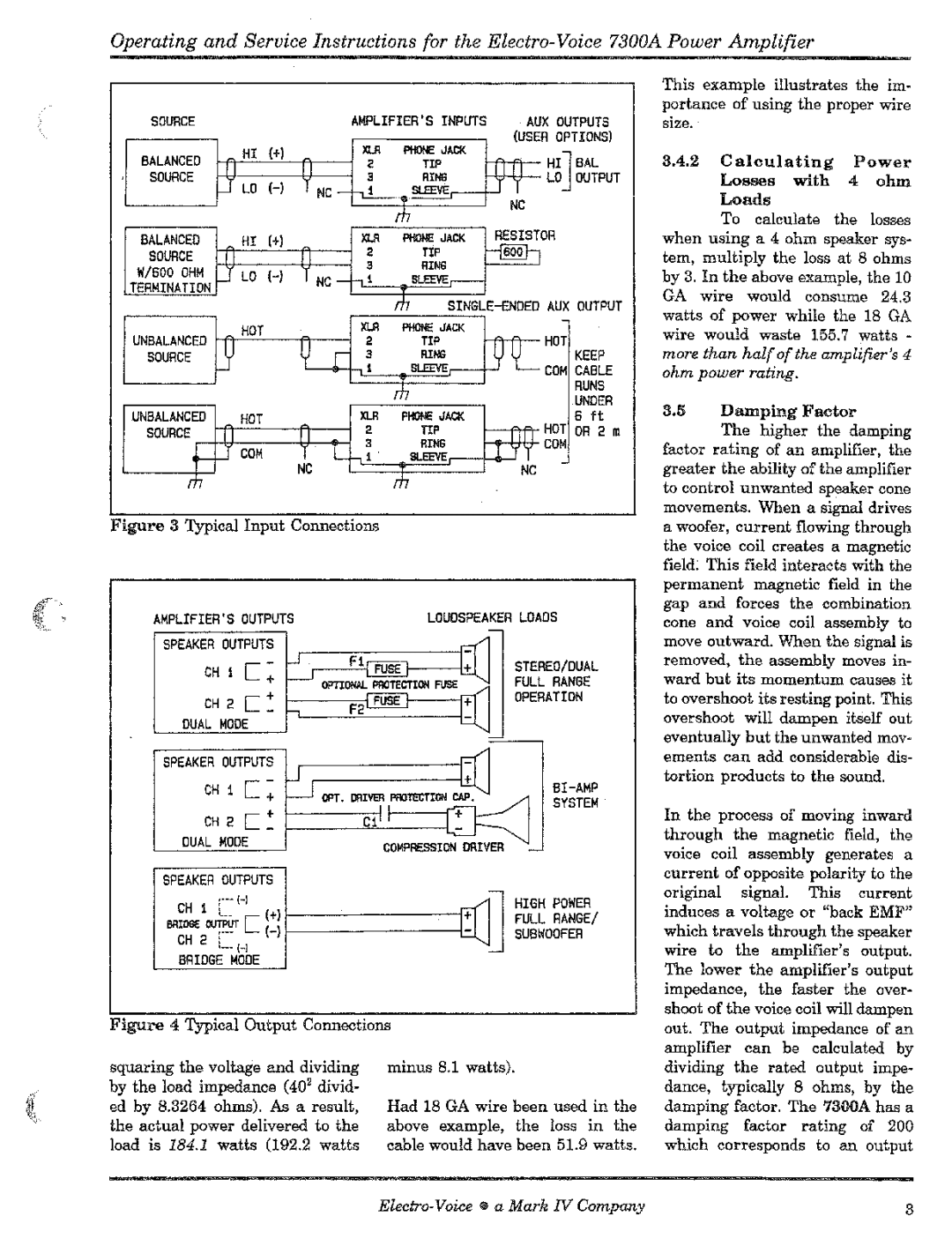 Electro-Voice 7300A manual 