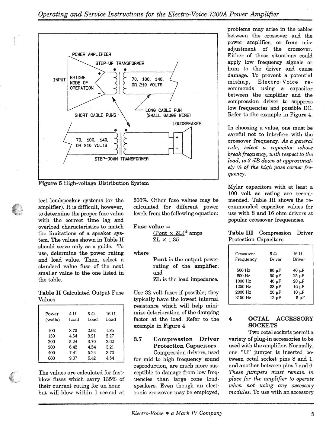 Electro-Voice 7300A manual 