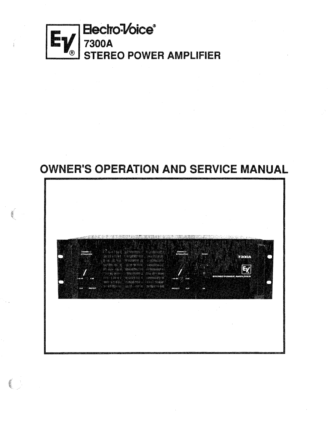 Electro-Voice 7300A manual 
