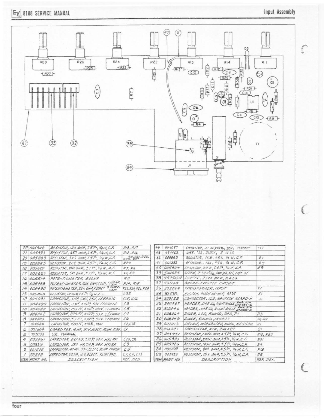 Electro-Voice 8108 manual 