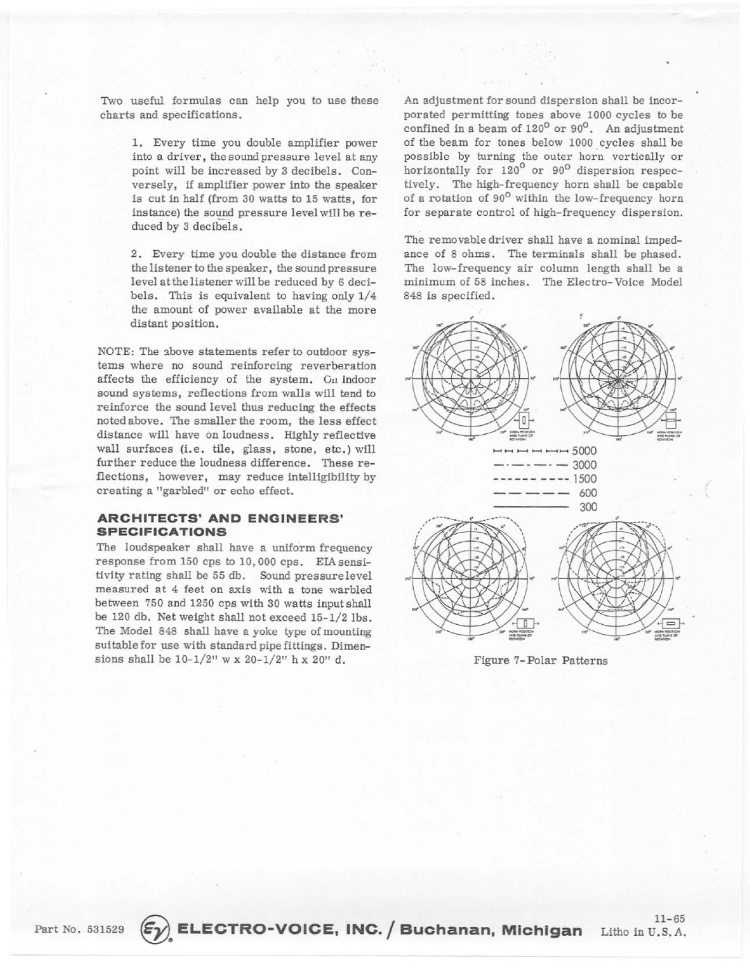 Electro-Voice 848 manual 