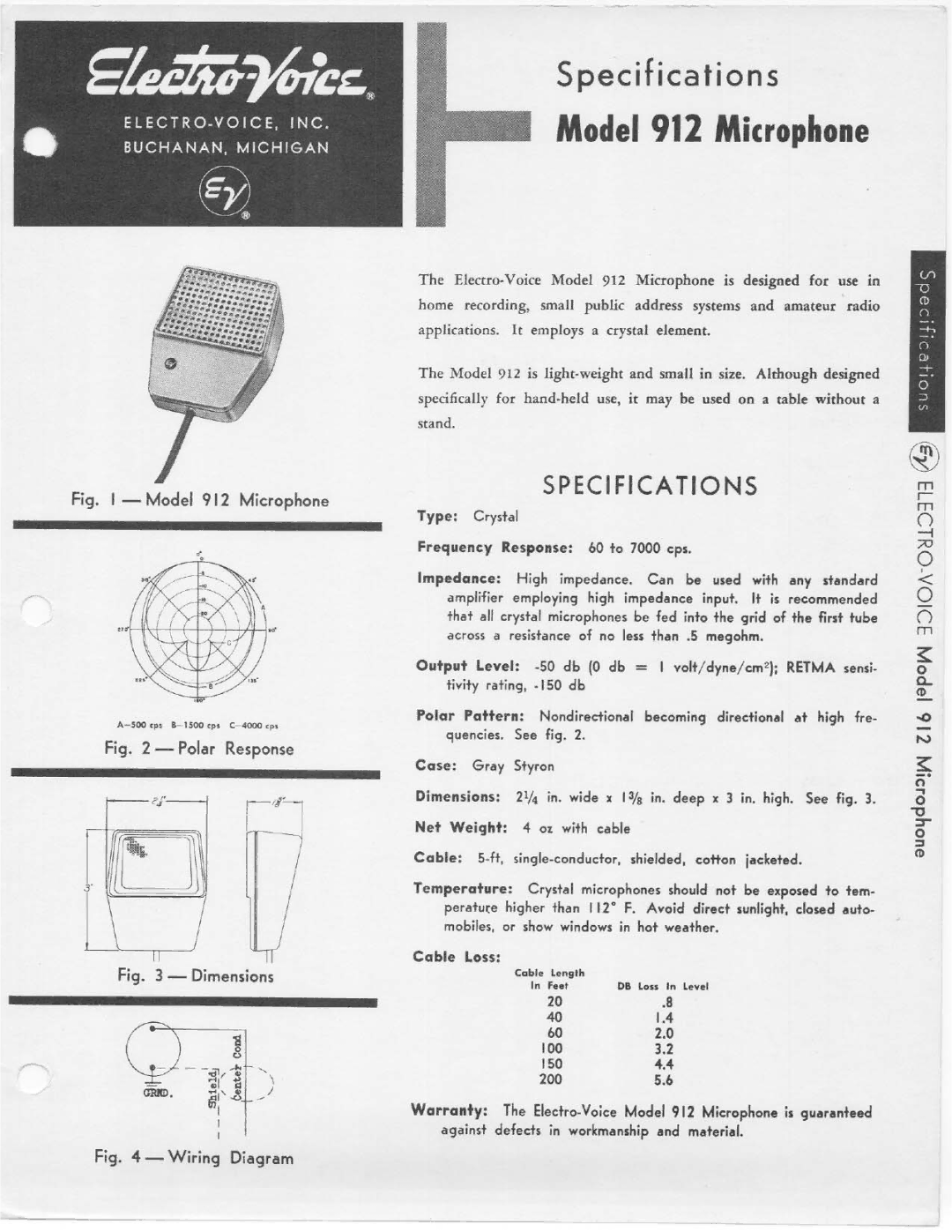 Electro-Voice 912 manual 