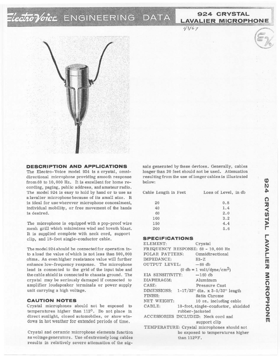 Electro-Voice 924 manual 