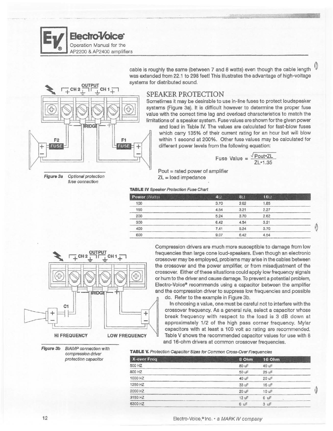 Electro-Voice AP2400 manual 