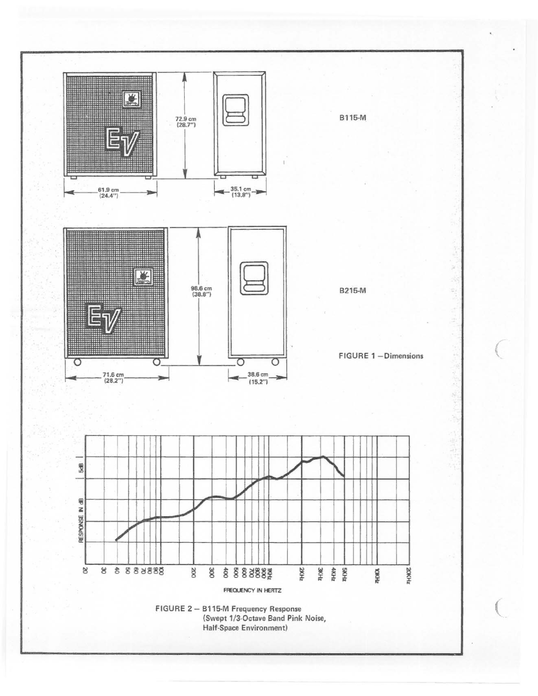 Electro-Voice B115-M, B215-M manual 