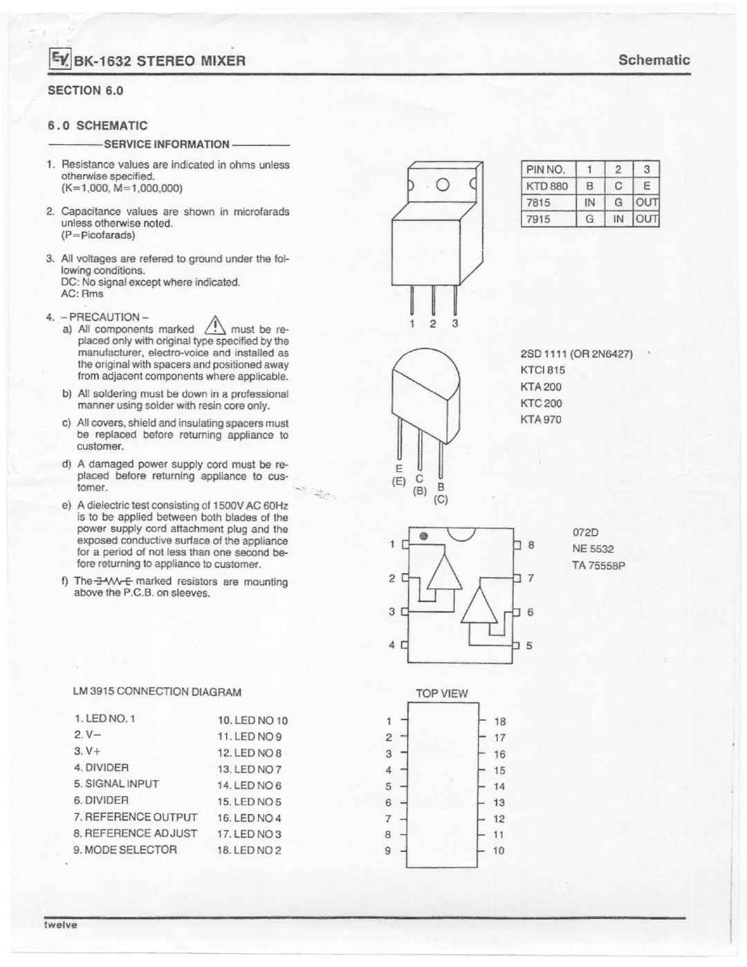 Electro-Voice BK-1632 manual 