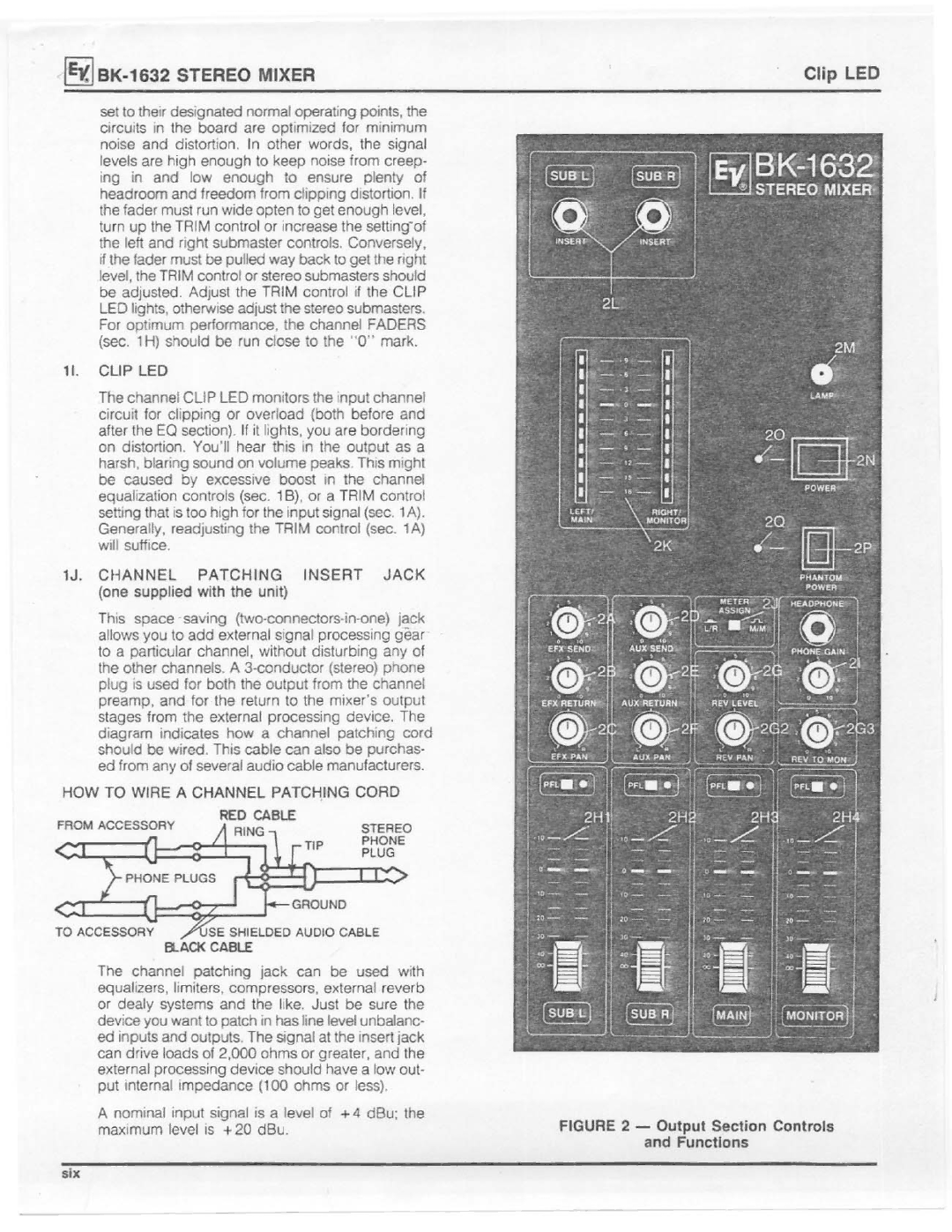 Electro-Voice BK-1632 manual 