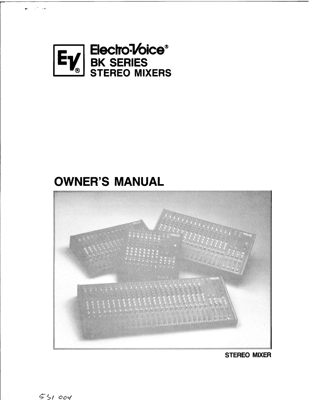 Electro-Voice BK manual 