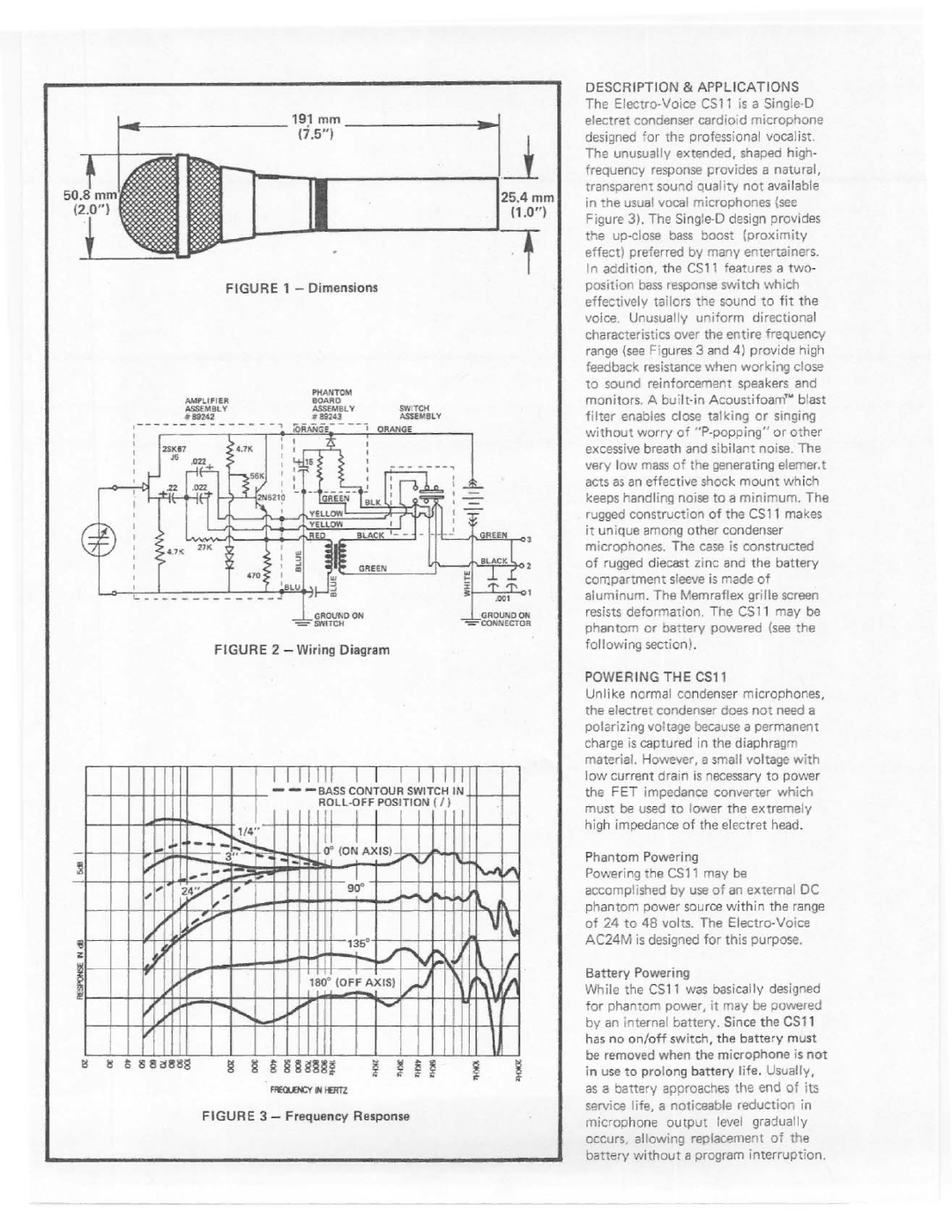 Electro-Voice CS11 manual 