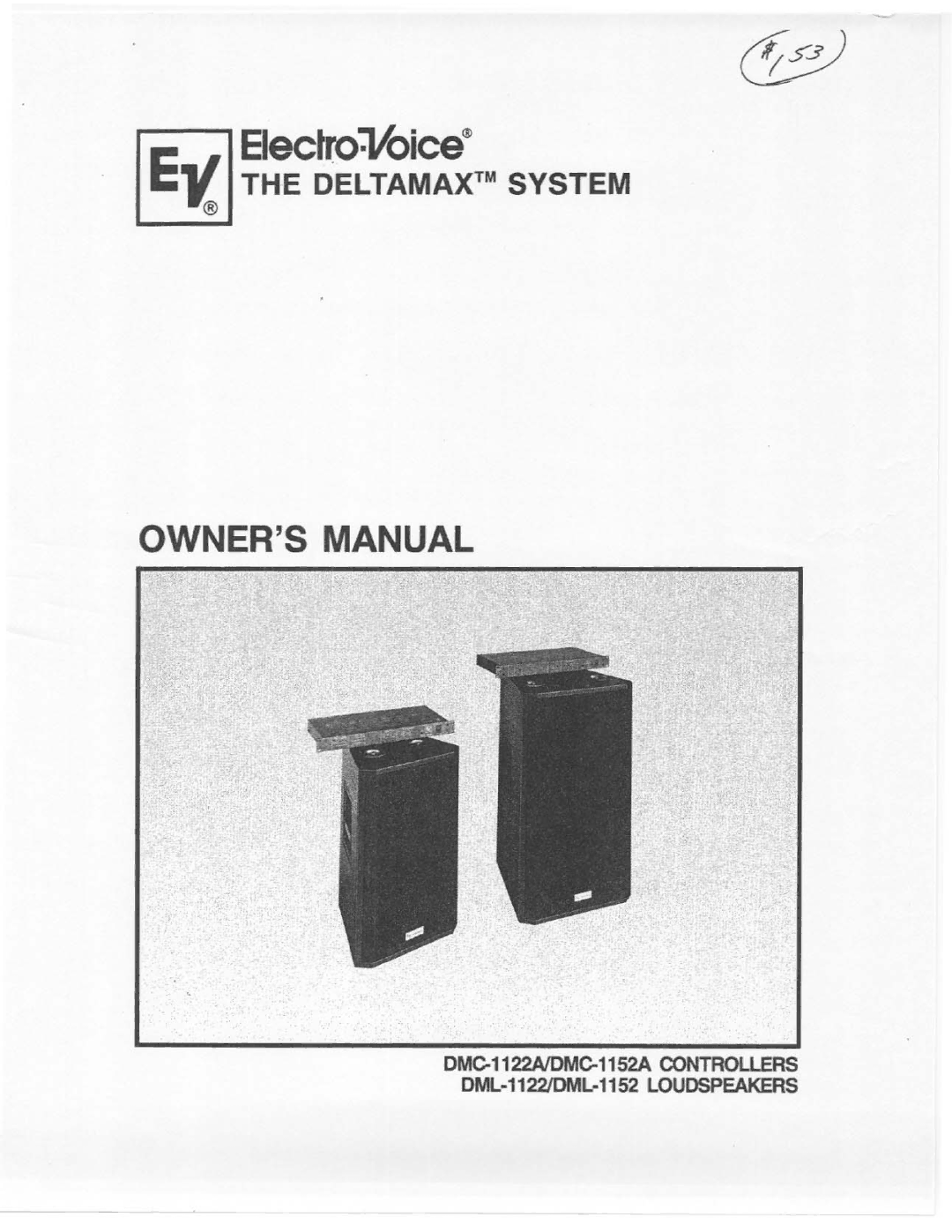 Electro-Voice DMC-1152A, DMC-1122A manual 