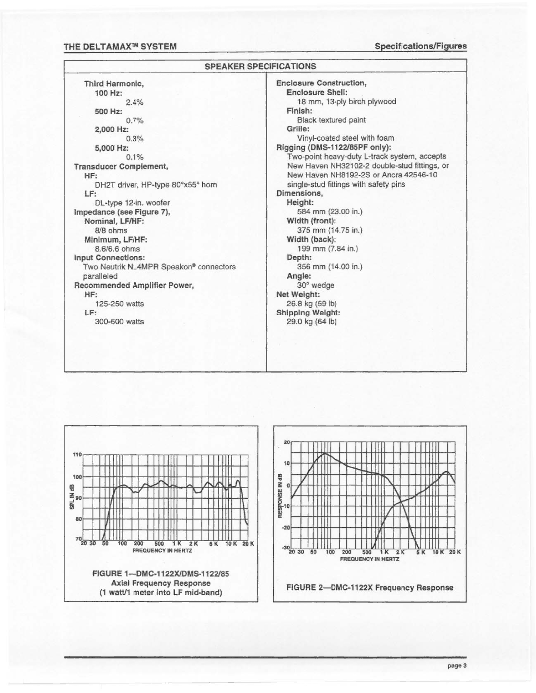 Electro-Voice DMC-85, DMC-1122X manual 