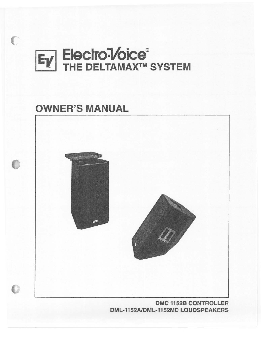 Electro-Voice DML-1152A, DML-1152MC manual 