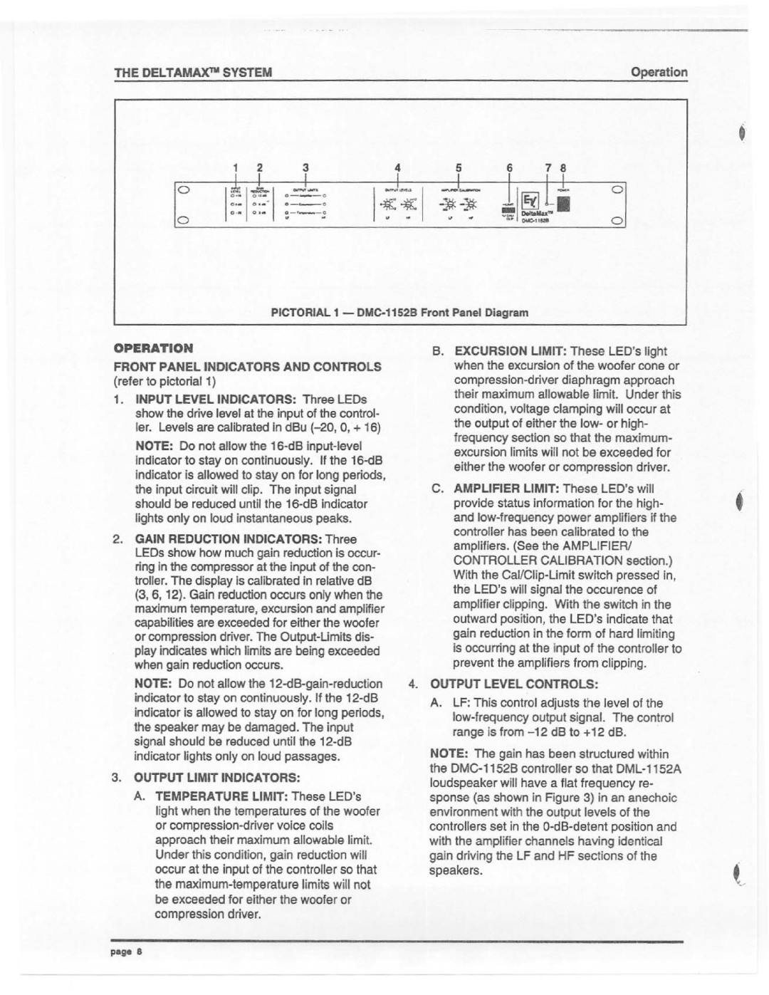 Electro-Voice DML-1152MC, DML-1152A manual 