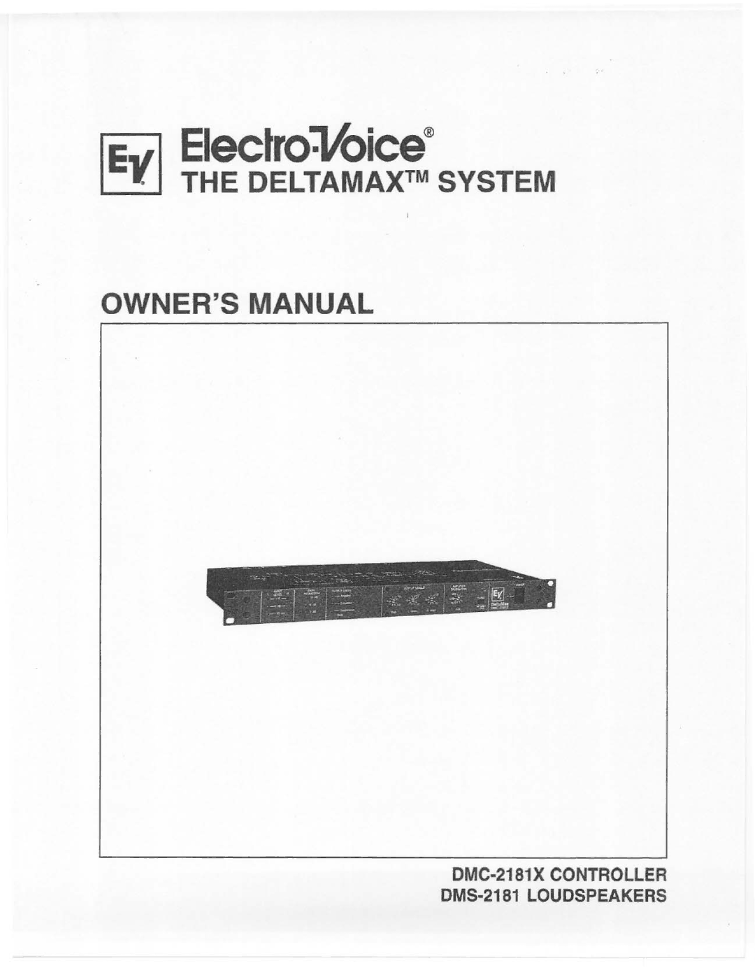 Electro-Voice DMC-2181X, DMS-2181 manual 