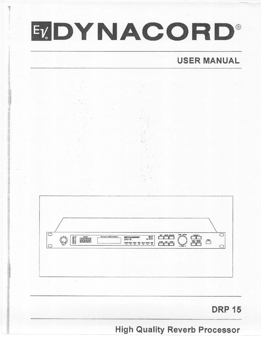 Electro-Voice DRP 15 manual 