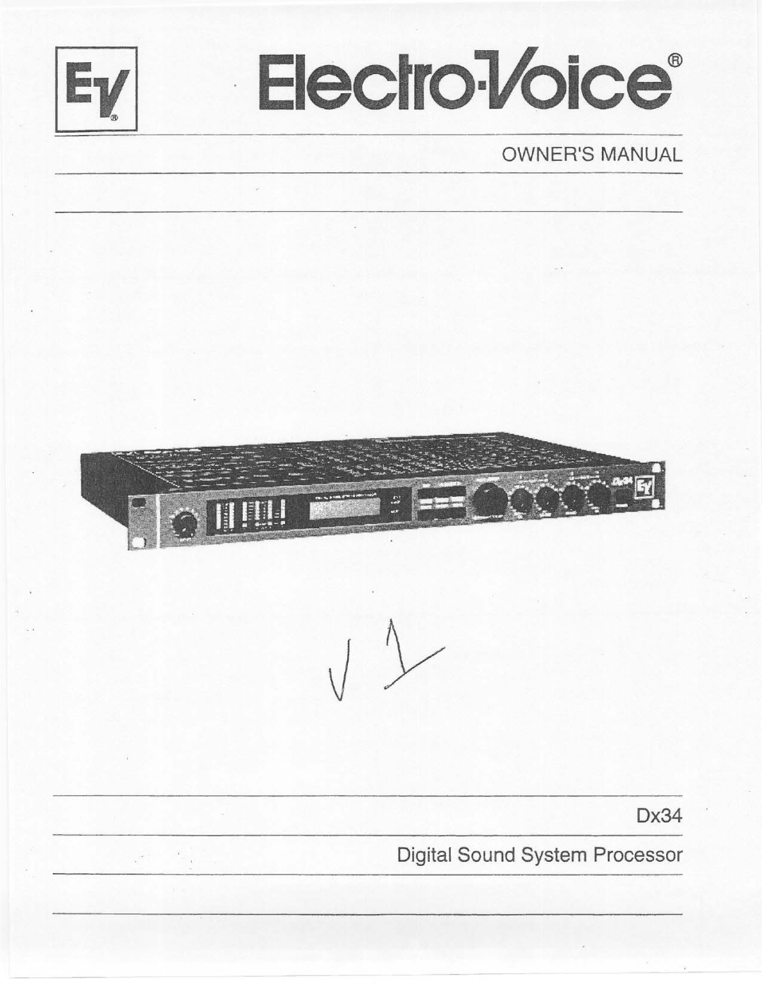 Electro-Voice Dx34 manual 