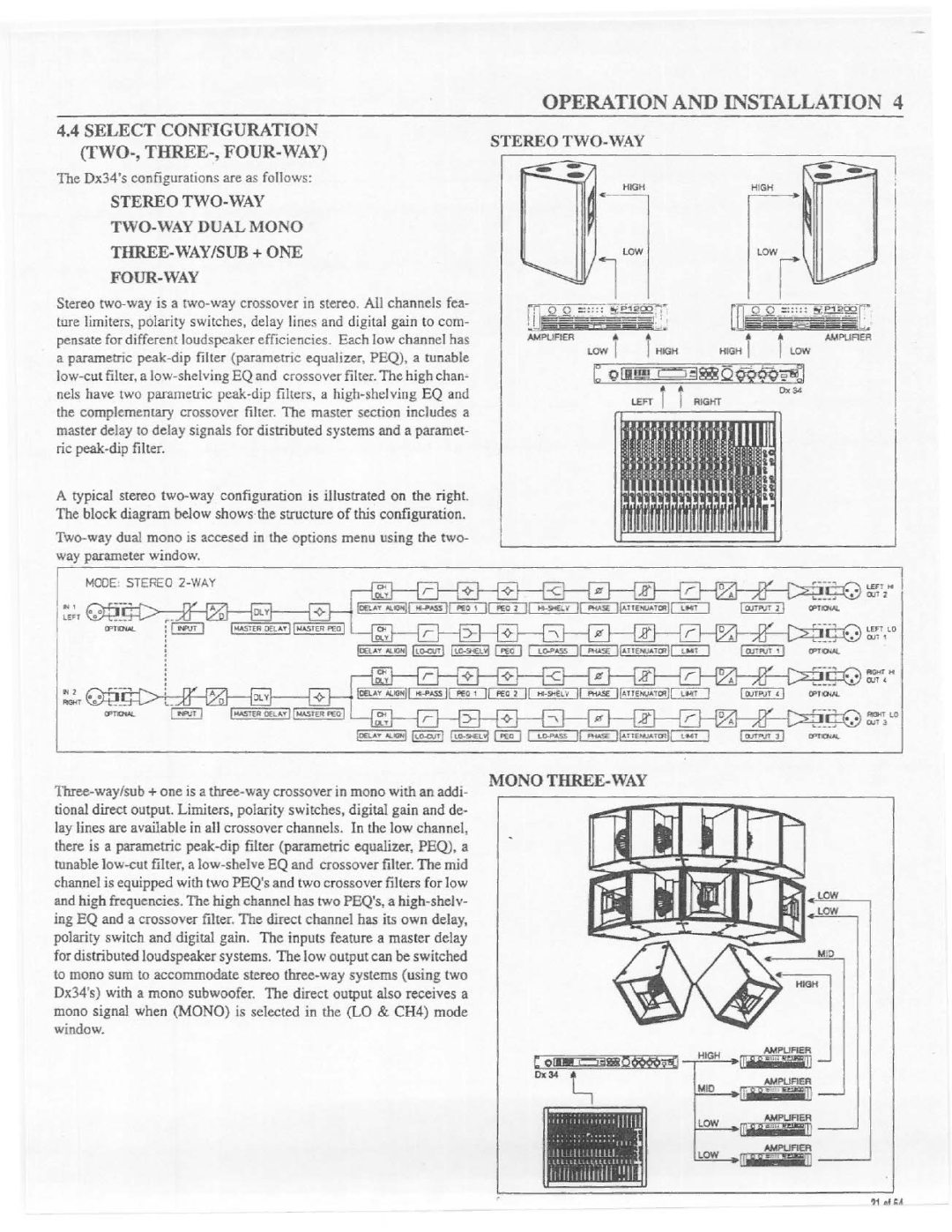 Electro-Voice Dx34 manual 