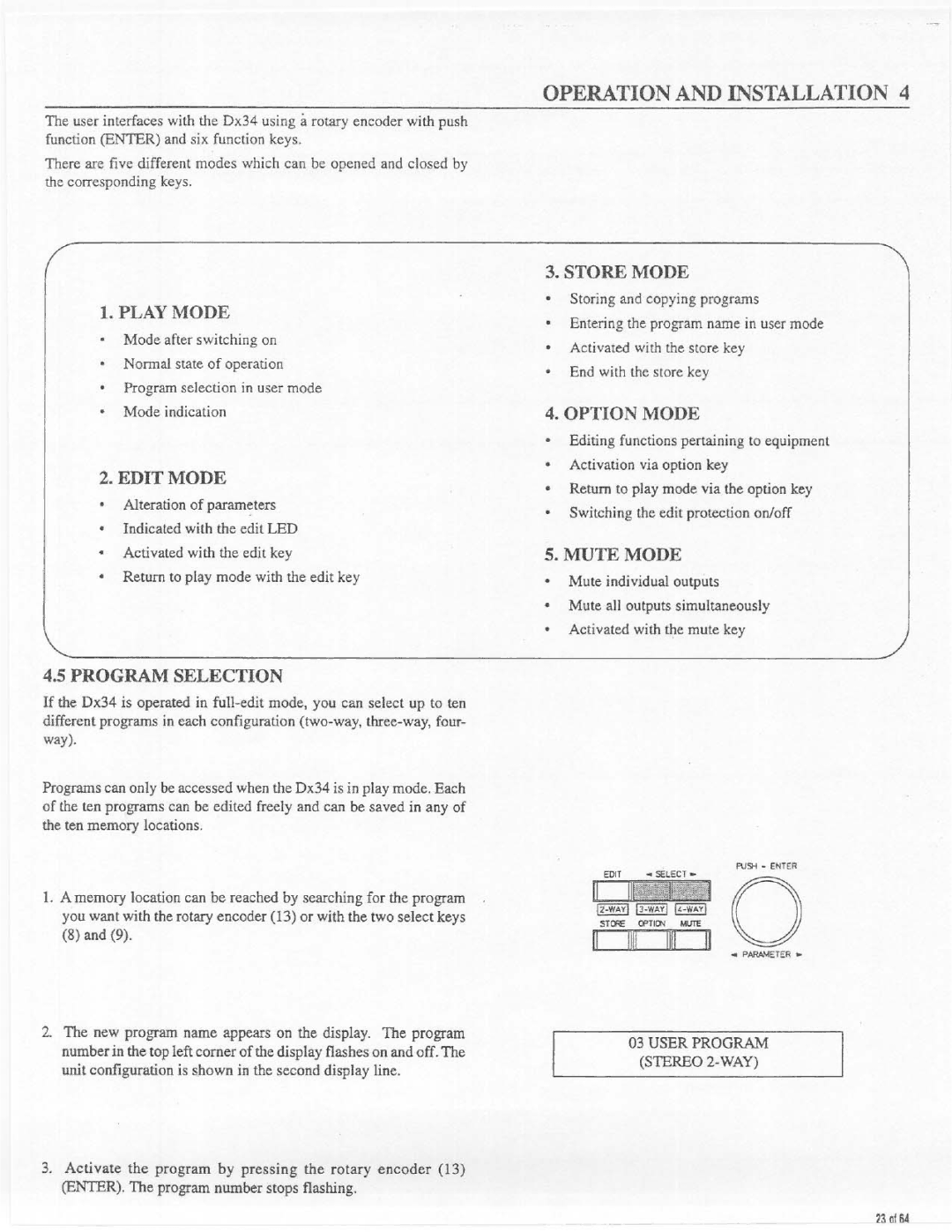 Electro-Voice Dx34 manual 