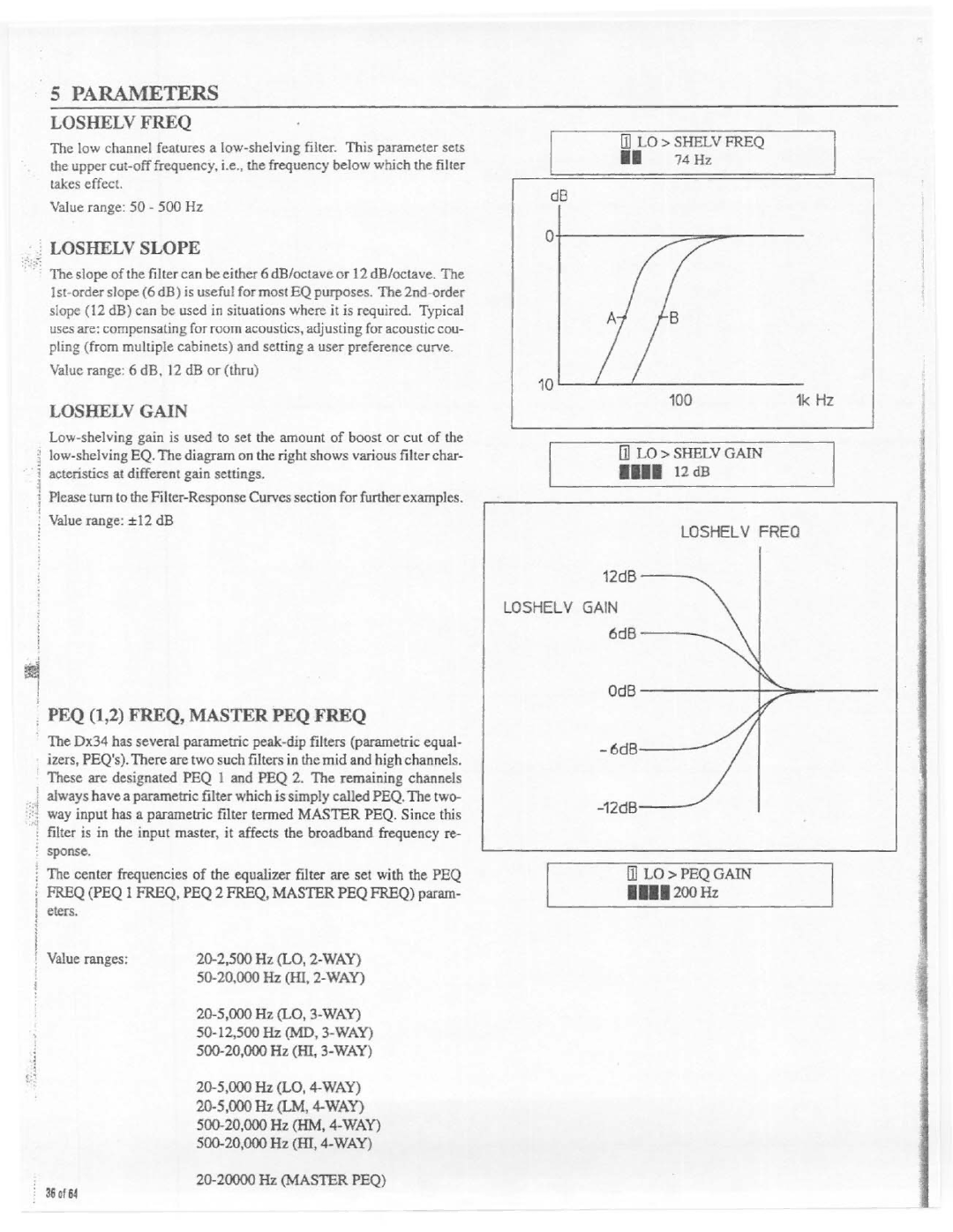 Electro-Voice Dx34 manual 