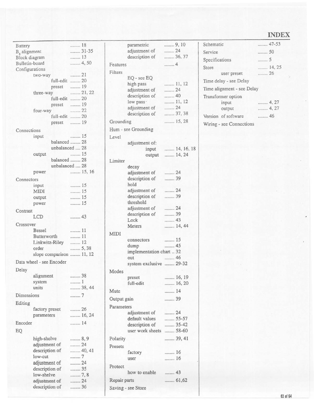 Electro-Voice Dx34 manual 