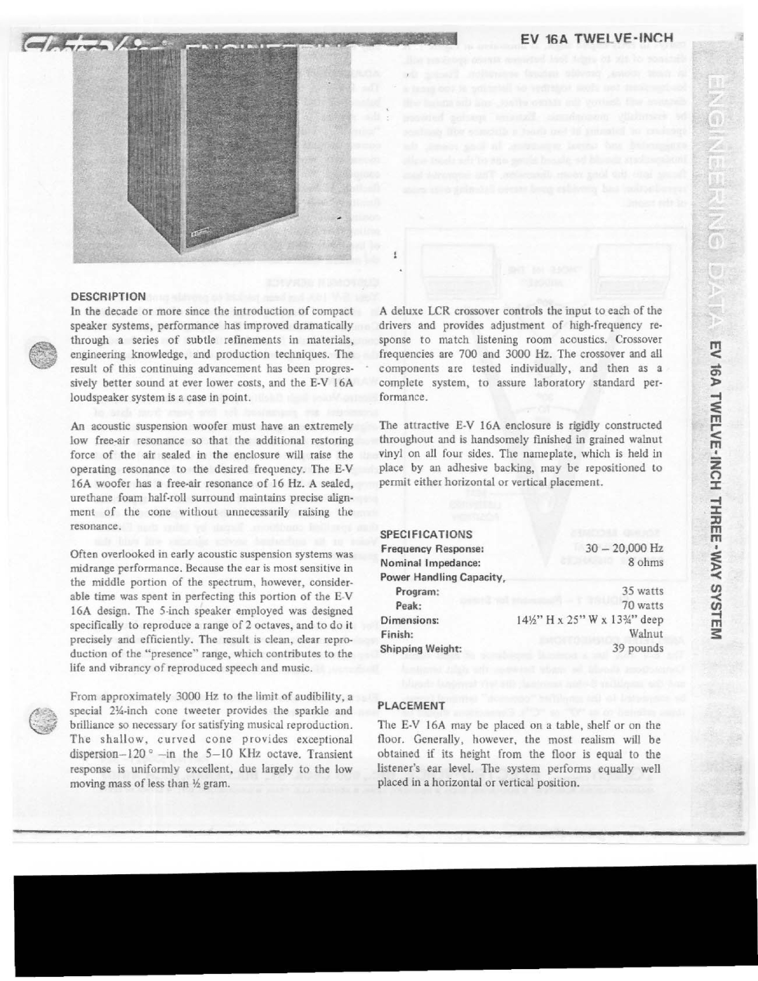 Electro-Voice E-V Sixteen manual 