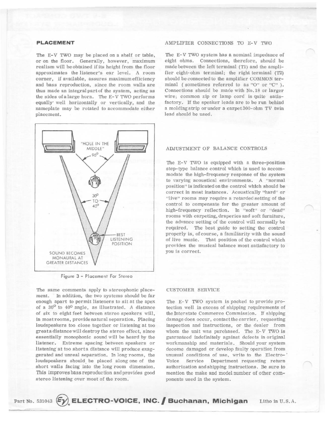 Electro-Voice E-V TWO manual 