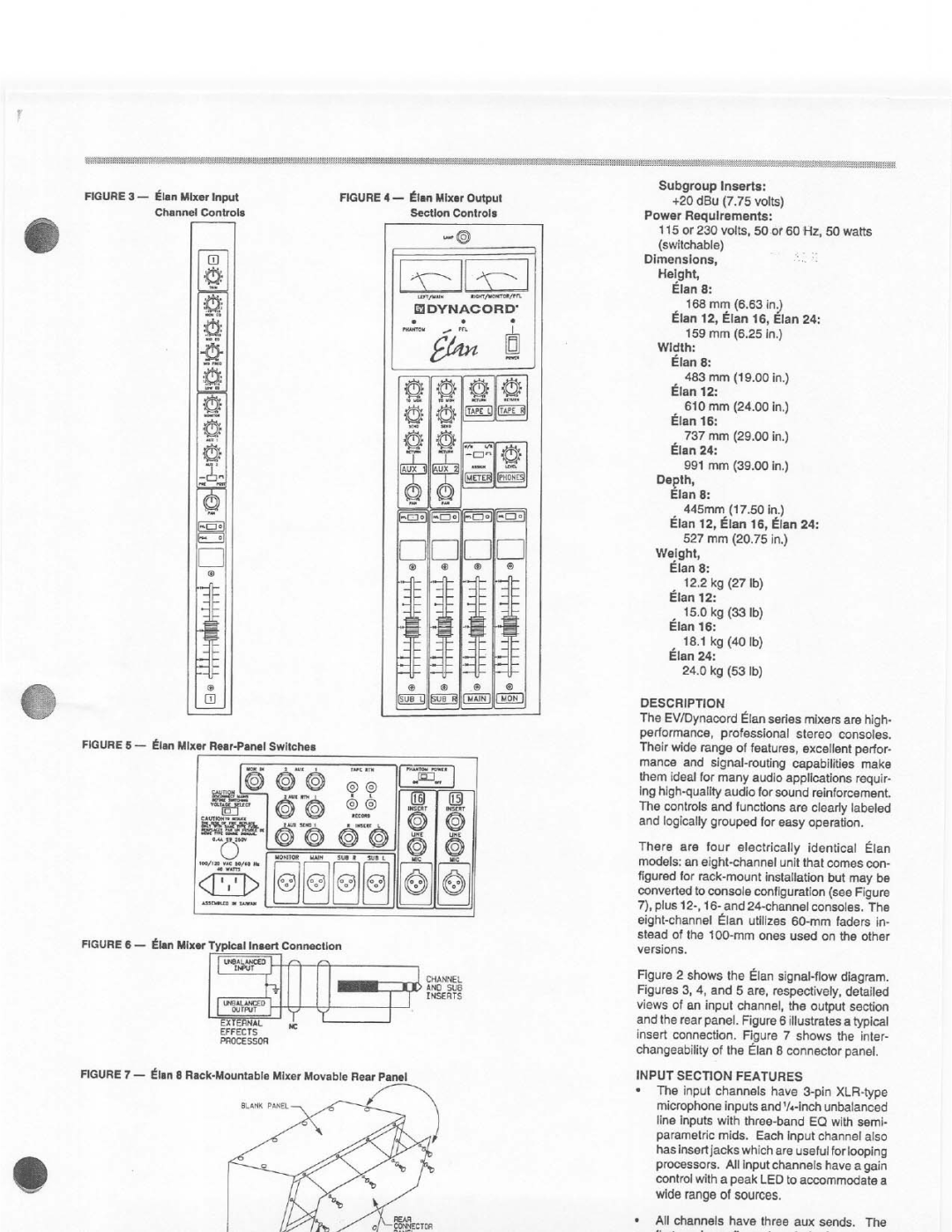 Electro-Voice Elan Series manual 