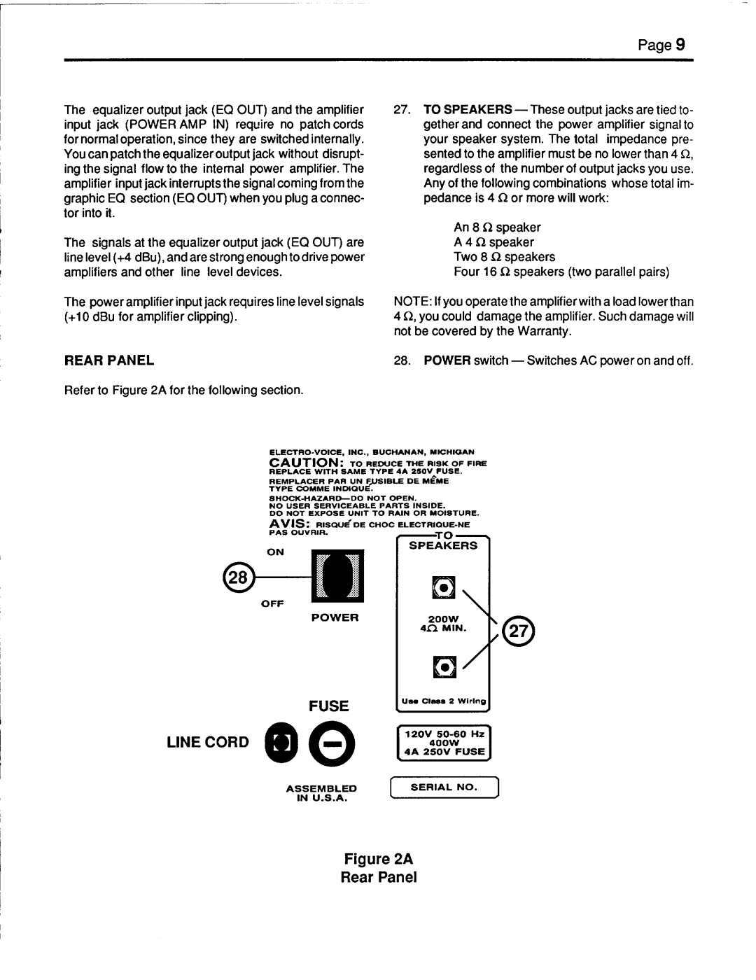 Electro-Voice electro-voice power mixer series manual 