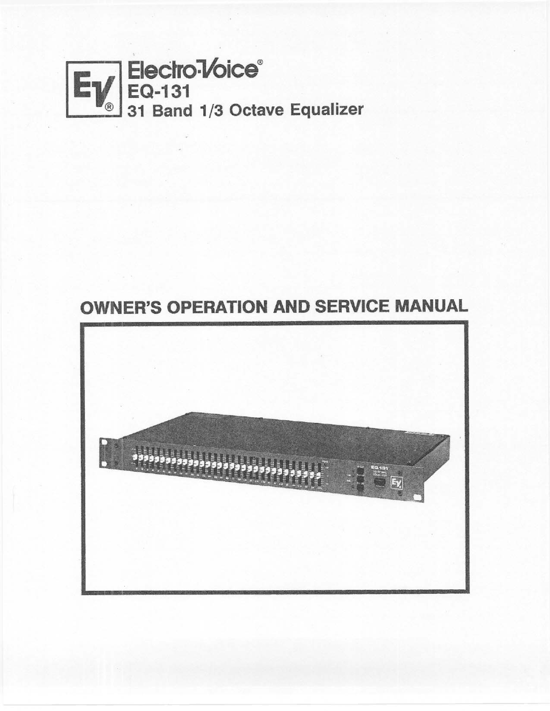 Electro-Voice EQ-131 manual 