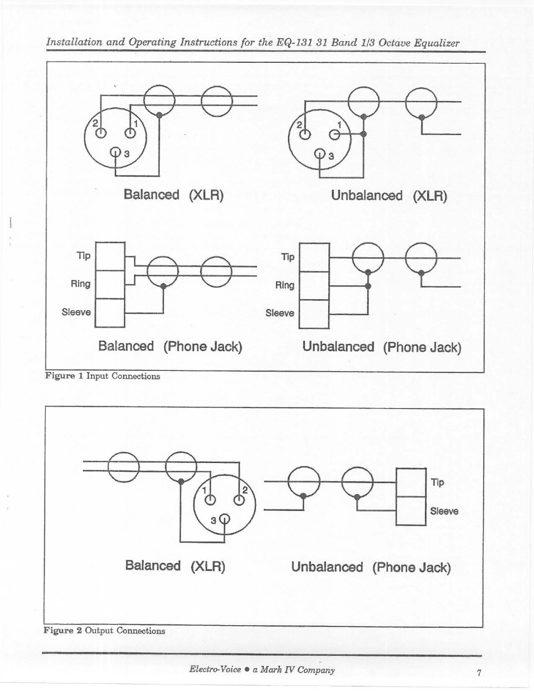 Electro-Voice EQ-131 manual 