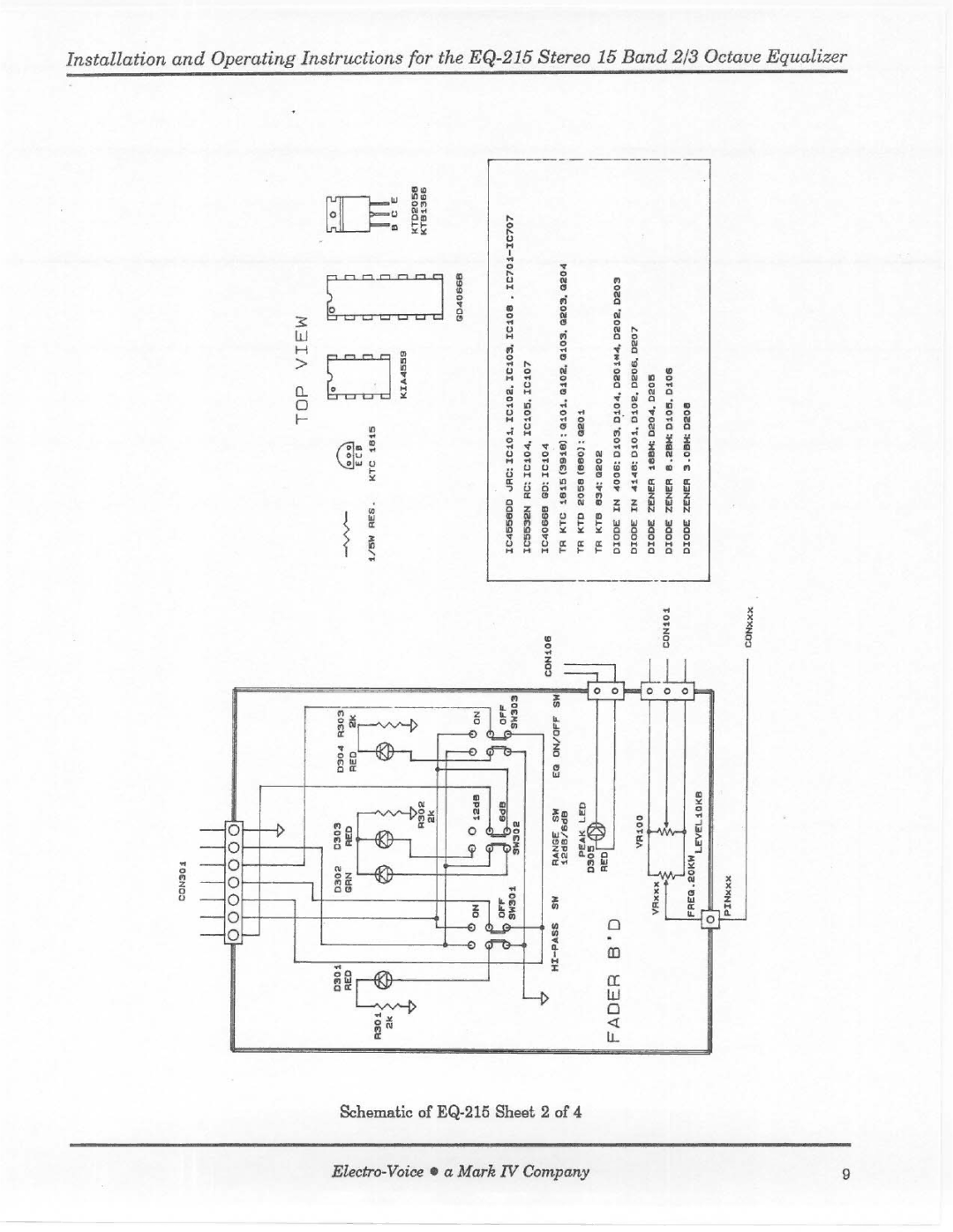 Electro-Voice EQ-215 manual 