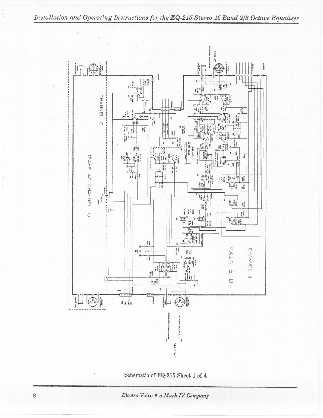 Electro-Voice EQ-215 manual 