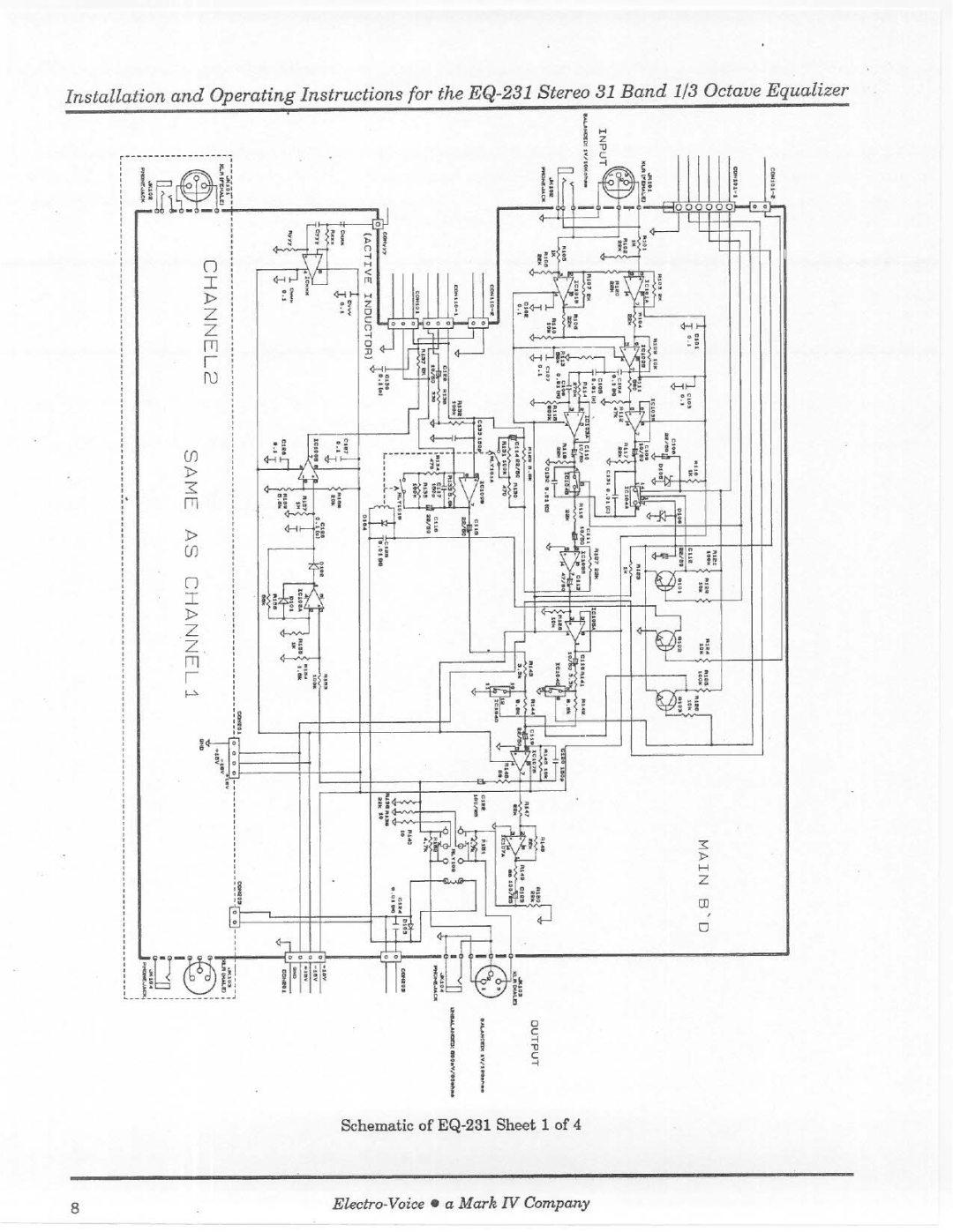 Electro-Voice EQ-231 manual 