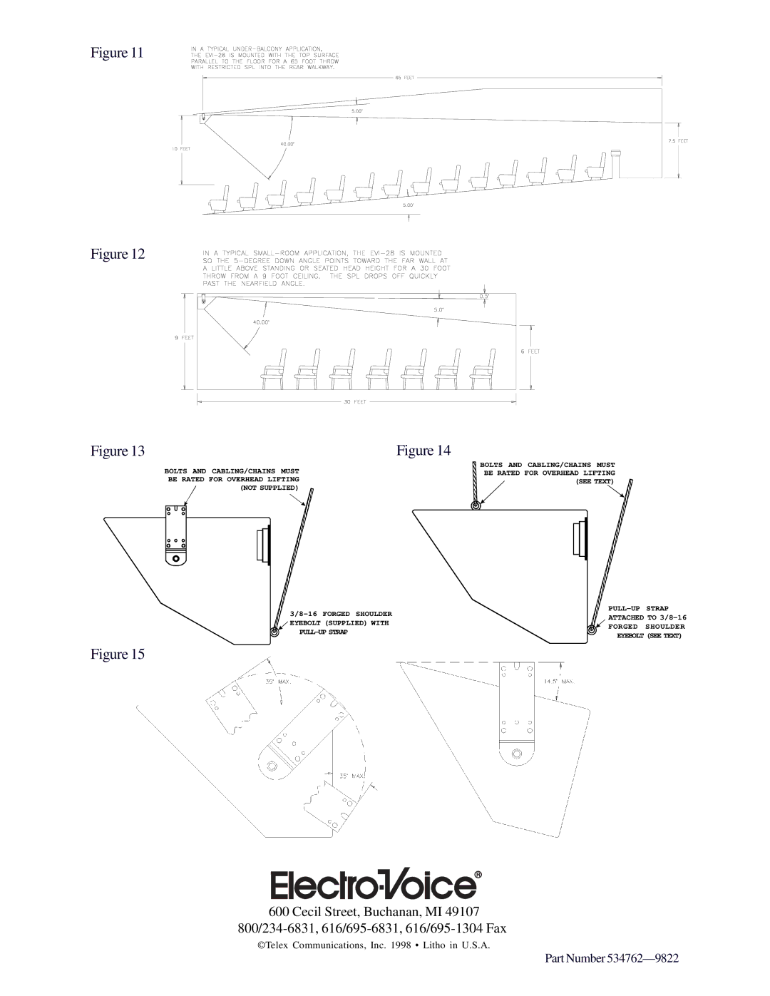 Electro-Voice EVI-15, EVI-28, EVI-12 manual Part Number 