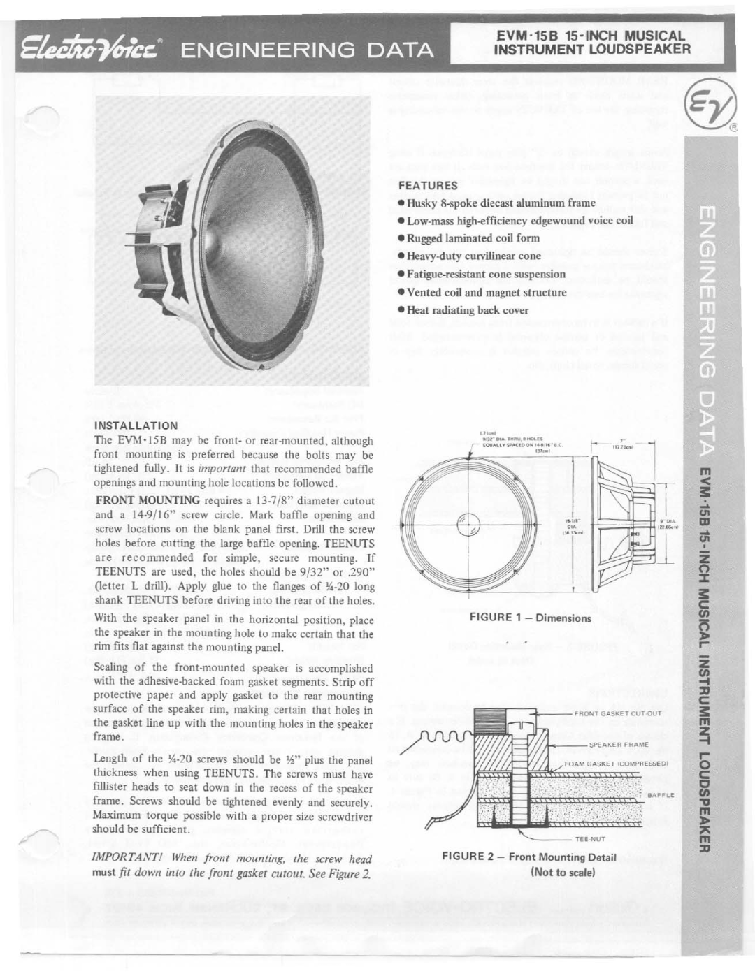 Electro-Voice EVM-15B manual 