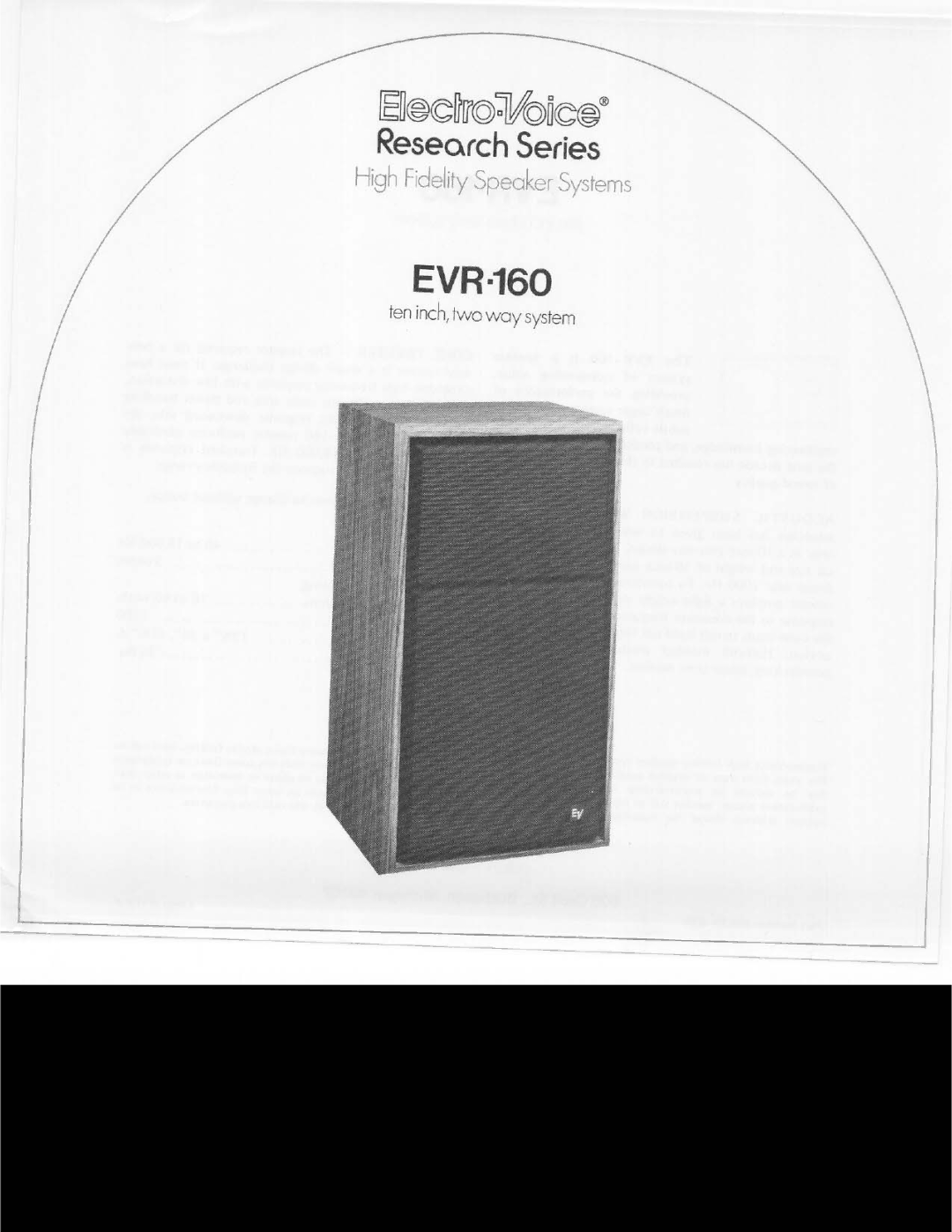 Electro-Voice EVR-160 manual 