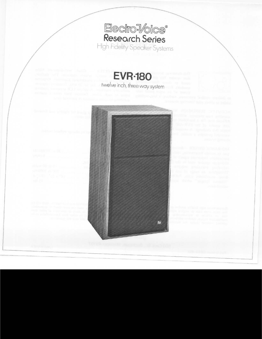 Electro-Voice EVR-180 manual 