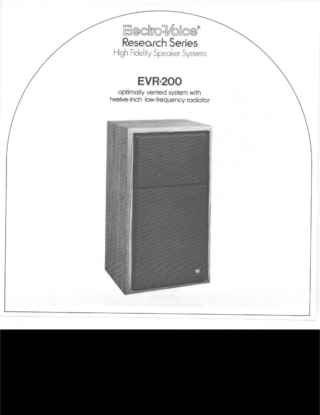 Electro-Voice EVR-200 manual 