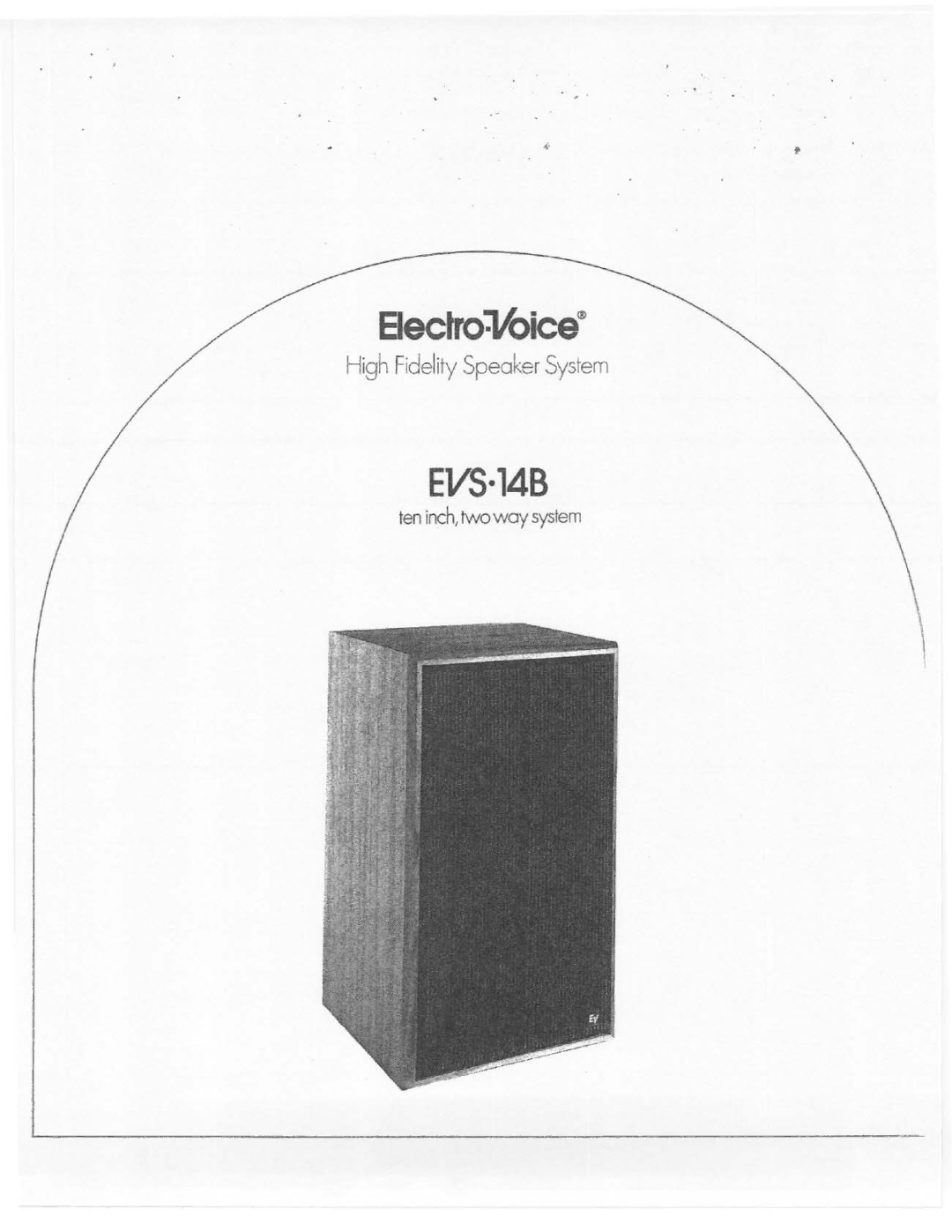 Electro-Voice EVS-14B manual 